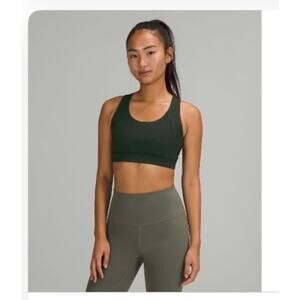 lululemon Free to Be Elevated Bra Light Support Rainforest Green Size 10
